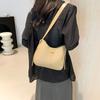 Trend and Beautiful Fashion Solid Color Korean Version of Simple Messenger Casual Large Capacity Foreign Style 2025 New Shoulder Crescent Bag