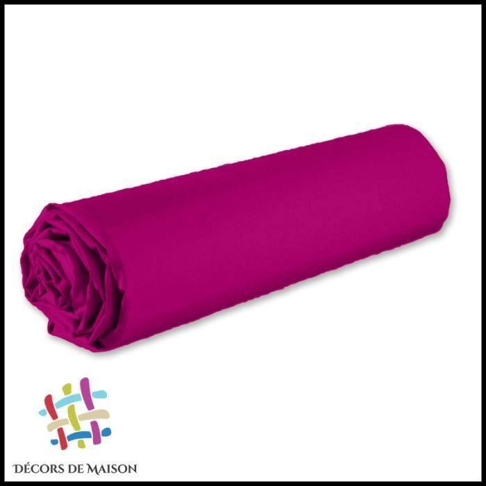 Fitted Sheet - Home Decor - Fuchsia - 90x190 Cm - 100% Cotton - 25 Cm Pocket