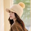 Women S Winter Warm Fleece Lined Baseball Cap For Big Head Korean Style Casual Hat