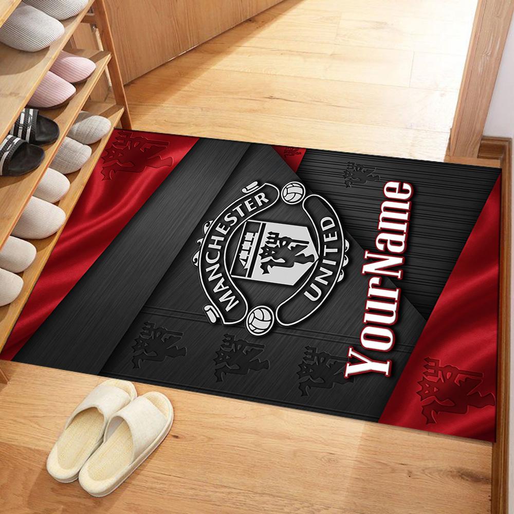 Manchester Personalized Text Floor Rug Office Rug Perfect for Dining Room Entryway Playrooms Study room Antislip Carpet Office home decor