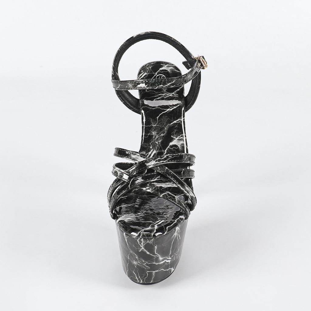 Nightclub Sex Women's Shoes Waterproof Table Roman Fish Mouth Lady Outer High Heel