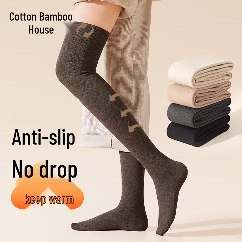Women s Cotton Over-the-Knee Thigh-High Socks One Size 35-39