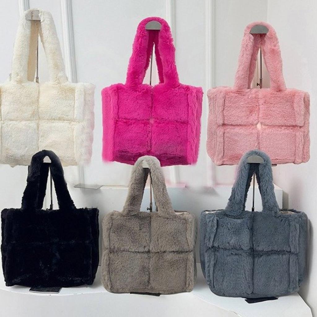 Tote Bag Women Fur Large Capacity Daily Commute