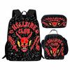 Stranger Things Peripheral Student Schoolbag Three-Piece Set, Cartoon Stragner Things Backpack Lunch Bag