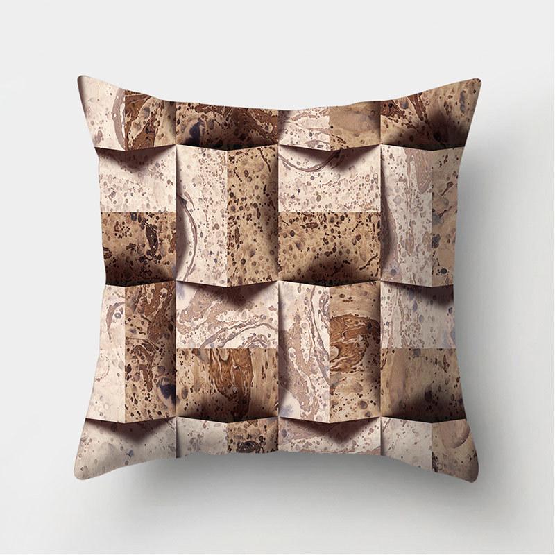 Home Decor Wood Stone Pattern Pillowcase Cushion Cover Sofa Pillowcase Bedroom Living Room funda de almohada