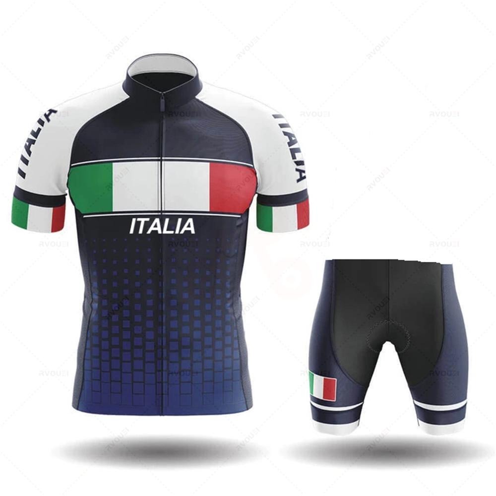 Itálie Cyklistický dres Krátký rukáv 2026 Tým Pánské Cyklistické kraťasy s laclem Oblečení Maillot Cyklistické sady MTB Oblečení Ropa Ciclismo Maillot