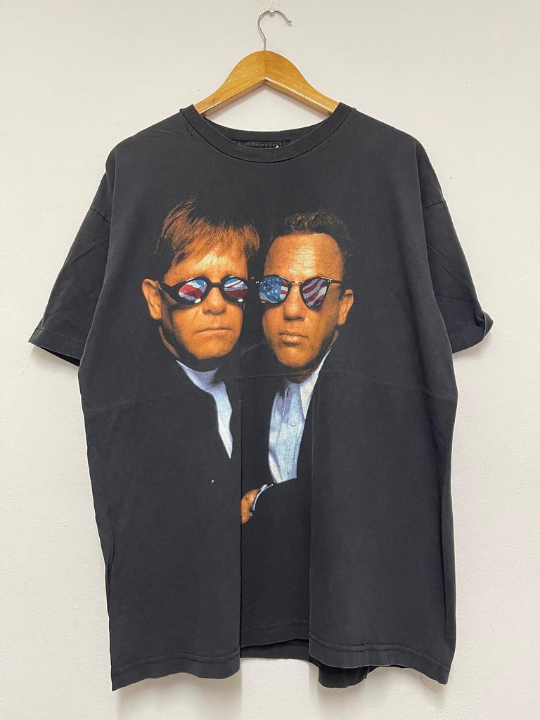 Vintage 90s Elton John And Billy Joel : Summer 1994 Music T-Shirt / Pop / Music / Tour / Soul / Streetwear / Black / XL