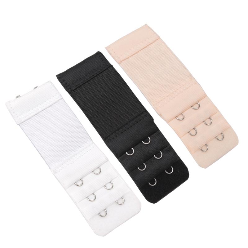 

3pcs Bra Extension Strap Extenders for Women Intimates Adjustable Belt Buckle Nylon Elastic Bra Strap Hook Clip DIY Accessoires one size