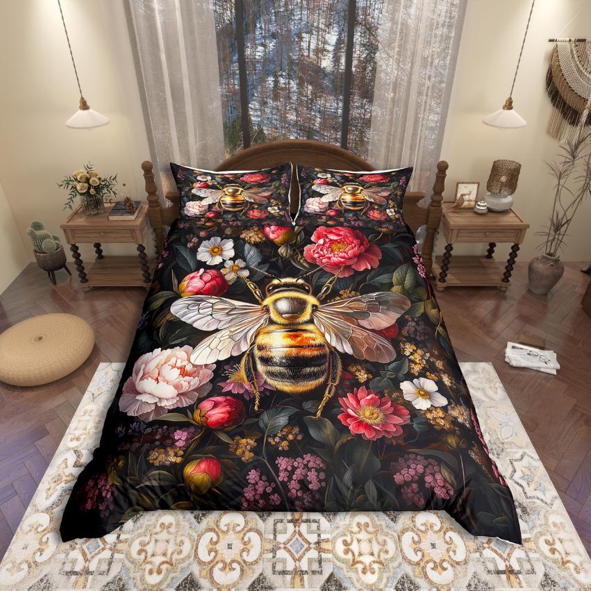 Comforter Homewish Rustic Hummingbird Modern Aesthetic Art Comforter Setcountry Flower Floral Bed Set For Girl