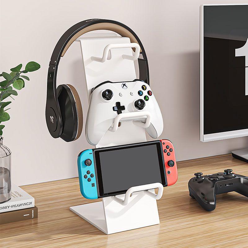 3-Layer Universal Gaming Gear Storage Stand • Multi-Functional Controller & Headphone Organizer Rack