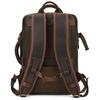 Business Male Backpack Leather Men's Bag Multifunctional Handbag Large Capacity Crazy Horse Leather Backpack