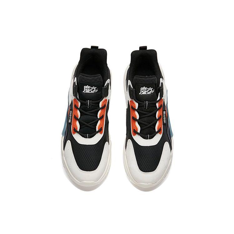 Anta Magic Cube Non-Slip Wear-Resistant Low-Top Dad Shoes Men sneaker Black White Orange 112148808-2