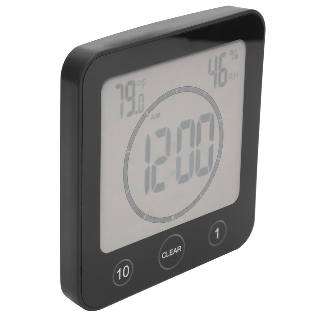 Waterproof Shower Clock for Bathroom Countdown Timer Alarm Thermometer Hygrometer