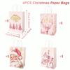 Christmas Kraft Paper Gift Bags Xmas Candy Cookies Gift Tote Bag Christmas Decoration 2025 for Home Navidad Noel New Year 2025