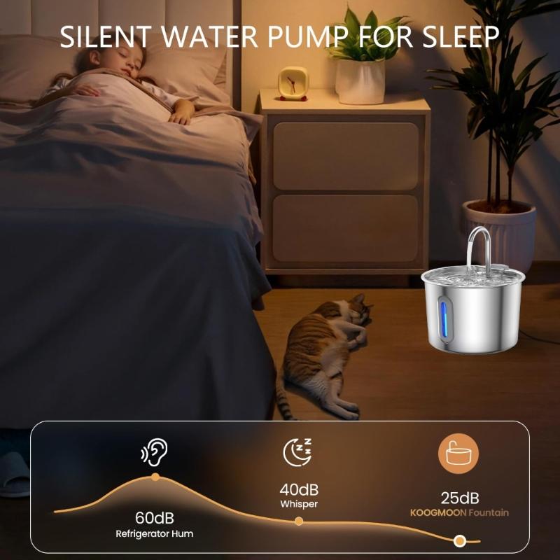 Cats Water Fountains Dogs Water Dispenser Big Capacity Super Mute Automatic Low Noise Waterer