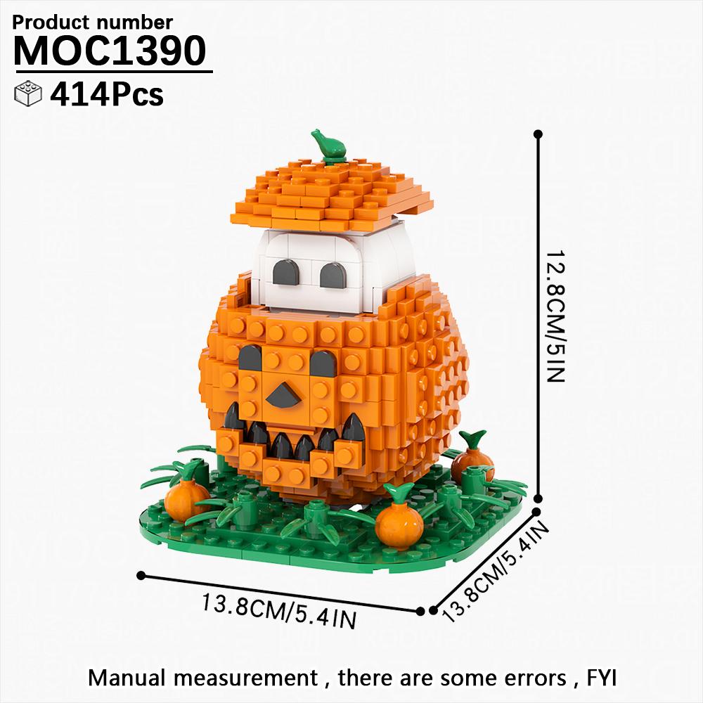 Skräckfilmsfigur Modell Byggklossar Set Halloweenfestival Serie Spöknatt Brickheadz Leksaker för Barn Vuxna Jul