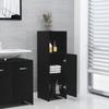VidaXL Armoire de salle de bain Noir 30x30x95 cm Aggloméré
