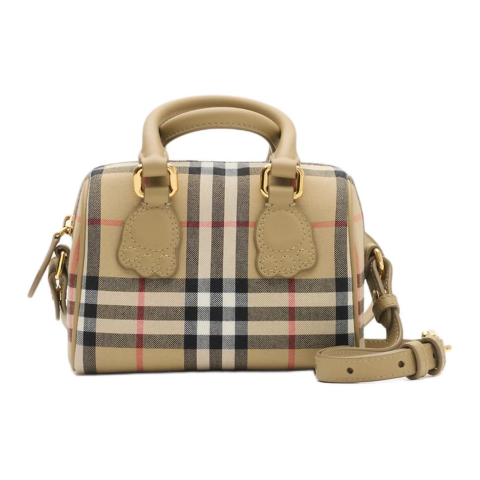 Burberry Mini Borsa in Pelle con Manico Superiore Borse da Donna Beige 81174171