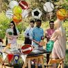 14pcs Set of Sports Aluminum Foil Balloons 18-inch Baseball Basketball Football Volleyball Tennis Golf Theme Party Decorations