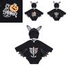 Cute Toddler Baby Boys Girls Halloween Bat Costume Romper And Hat Outfit For Parties