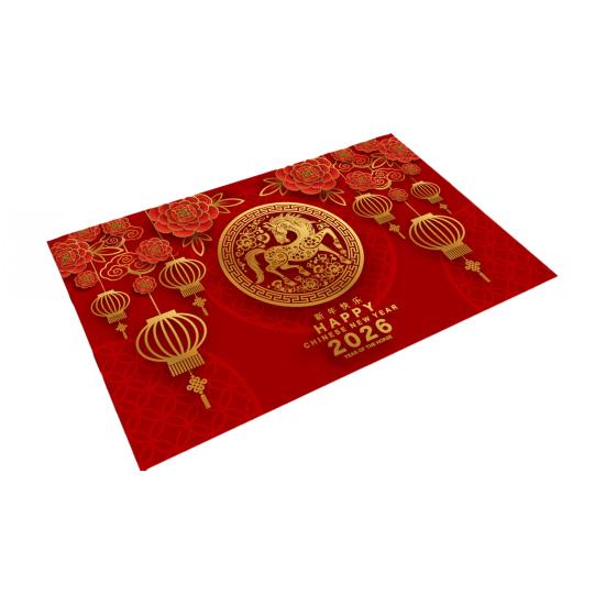 Floor Mat Horse Pattern Anti-Slip Bottom Surface Wear-Resistant Floor Mat Easy to Clean Home Office Cafe