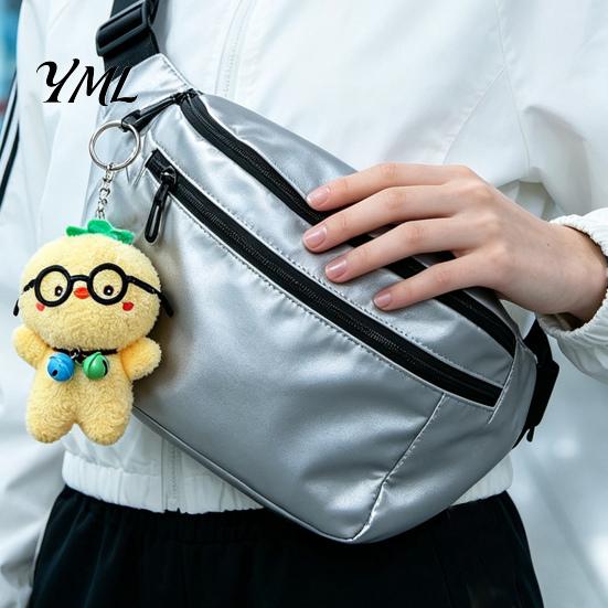 Decorative Bell Accessory Cute Glasses Pig Plush Keychain, Soft Stuffed Animal Pendant with Bell, Key Cartoon Bag Charm for Backpack, Mini Doll