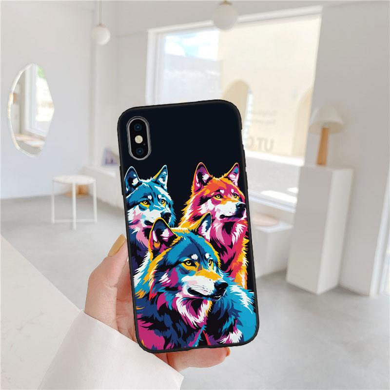 LO7 Animal Wolf Soft Shell Phone Case for Redmi Note 10 11 12 Pro Max 10S 10C 10T 11A 11S 12S 12C