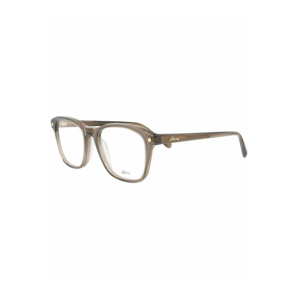 Brioni Square Frame Acetate Optical Frames Brown Brown Transparent