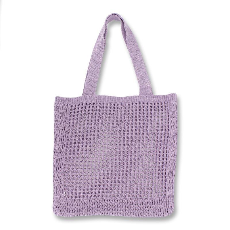 Borsa da Donna Fiori ad Uncinetto Coreana Borsa in Lana Borsa a Mano Casual Vuota a Spalla Singola Borsa da Spiaggia