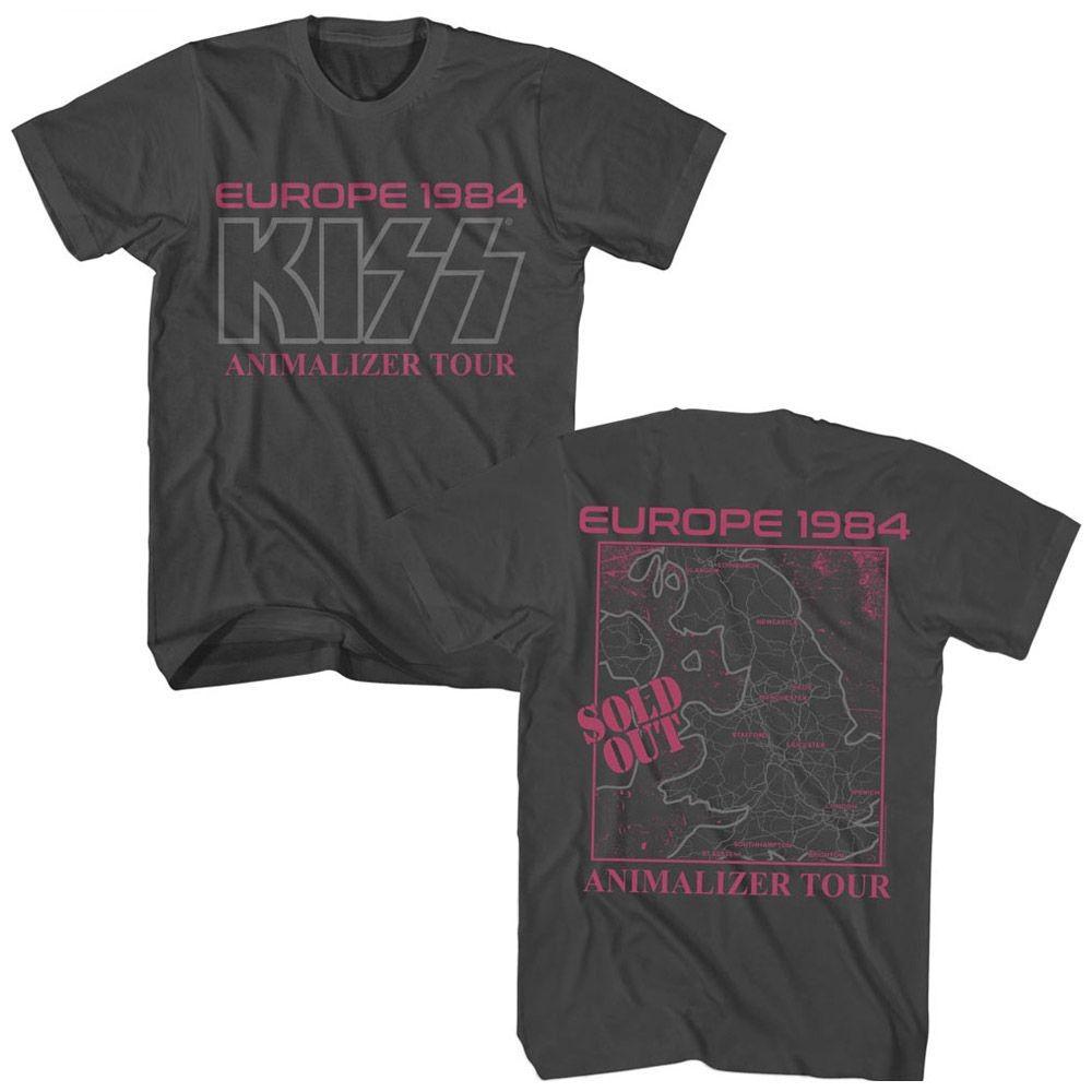 

Kiss Europe 1984 Smoke Music T-shirt Tops Tees Men s Women s Unisex L
