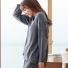 Venex Comfort Heat Crew Neck Pullover Long Sleeve Recovery Made In Smoky Gray Women's Wear, Japan,