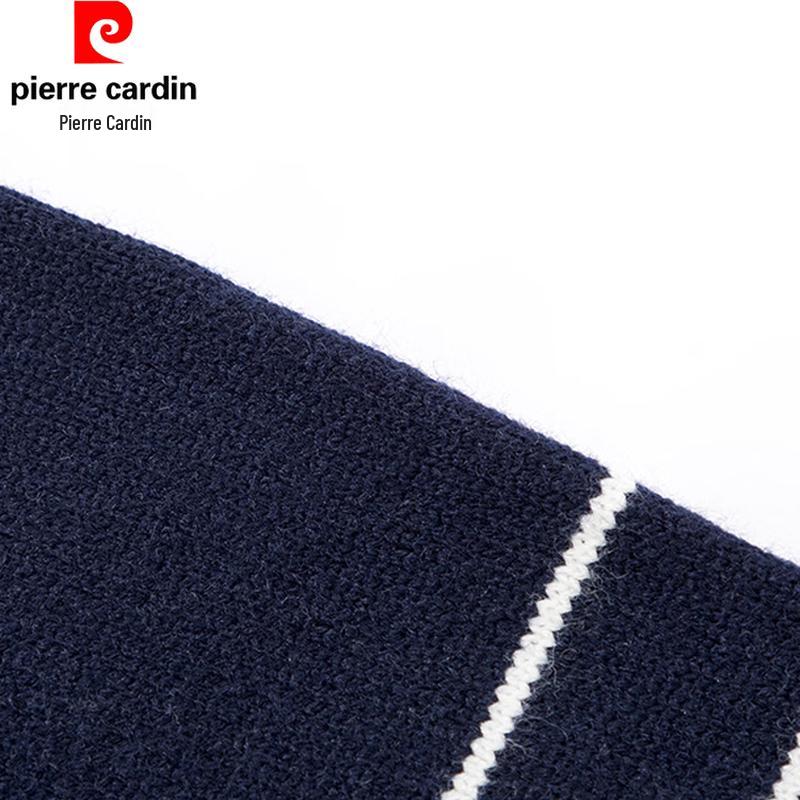 Pierre Cardin Men's Old Money Vintage Striped Henley Knit Sweater