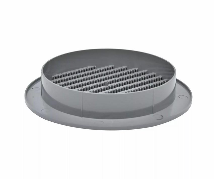 Round Grille With Mesh Fi 100 Gray - Rx 02-148