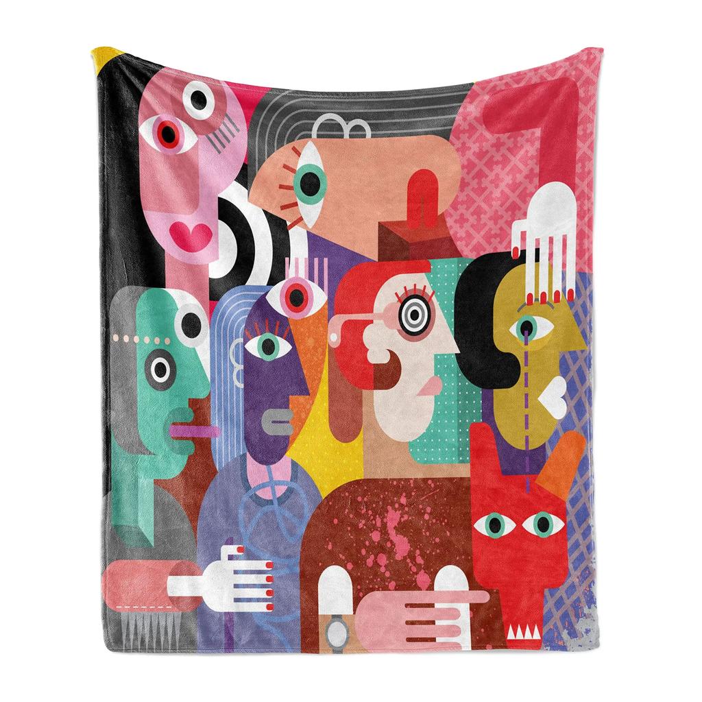 Van Gogh Art Throw Blanket Starry Night Flannel Fleece Blanket Super Soft Warm for Bedding Couch Sofa Plush Blanket for Gift