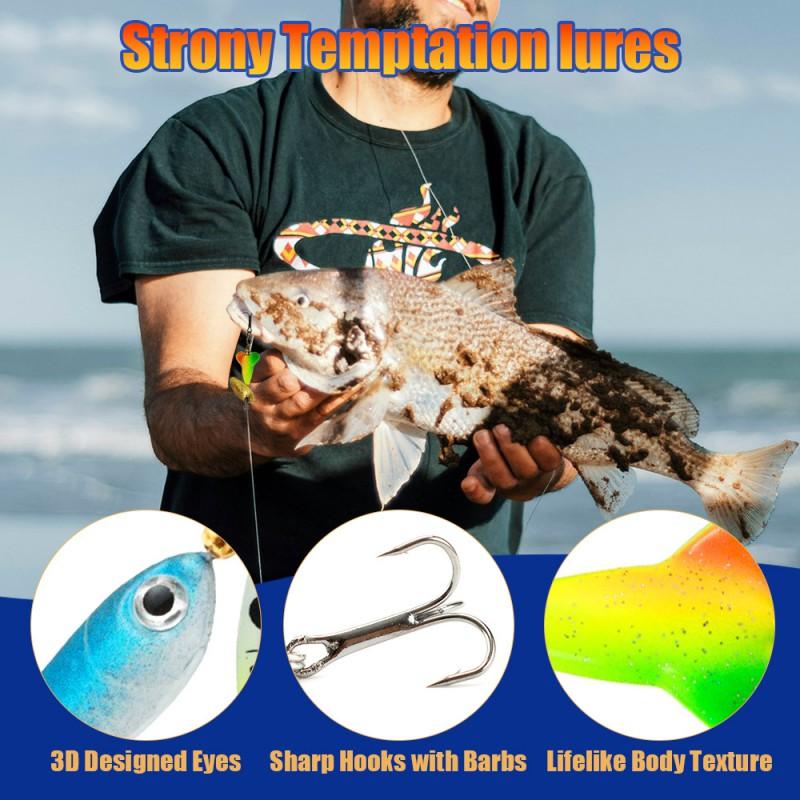 24-Piece Christmas-Themed Spinnerbait Fishing Lure Set With Rotating Foil Blades Freshwater Bass Pike