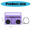 Vintage Tape Recorder Keychain Small Recording Music Box Pendant Keyring Backpack Ornament for Birthday Couple Present