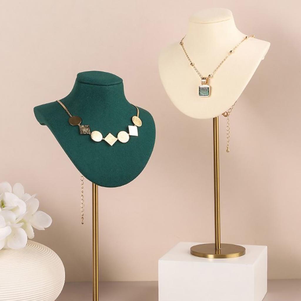 Jewelry Stand Display Necklace Holder T-Bar Plated Metal Tabletop Jewelry Organizer Tower for Show Jewelry Hanging Pendant