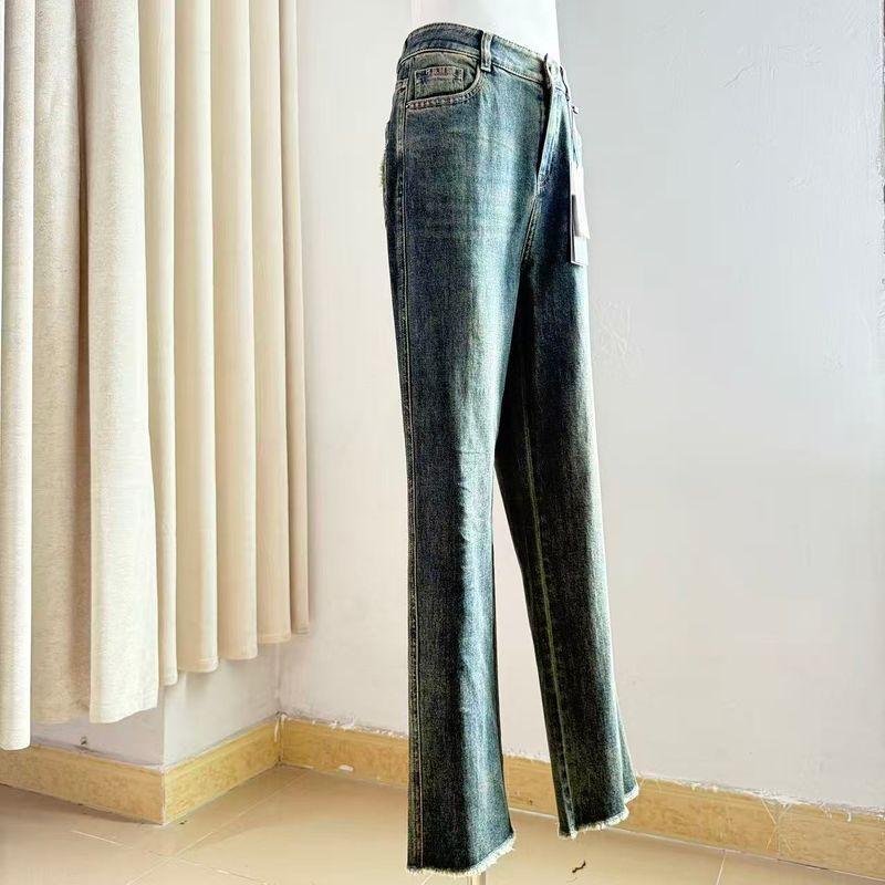 

Женская одежда для похудения, омолаживающая, с высокой талией, средней эластичности, с плотной стиркой, повседневные джинсы-сигареты из денима, брюки Denim Blue 31