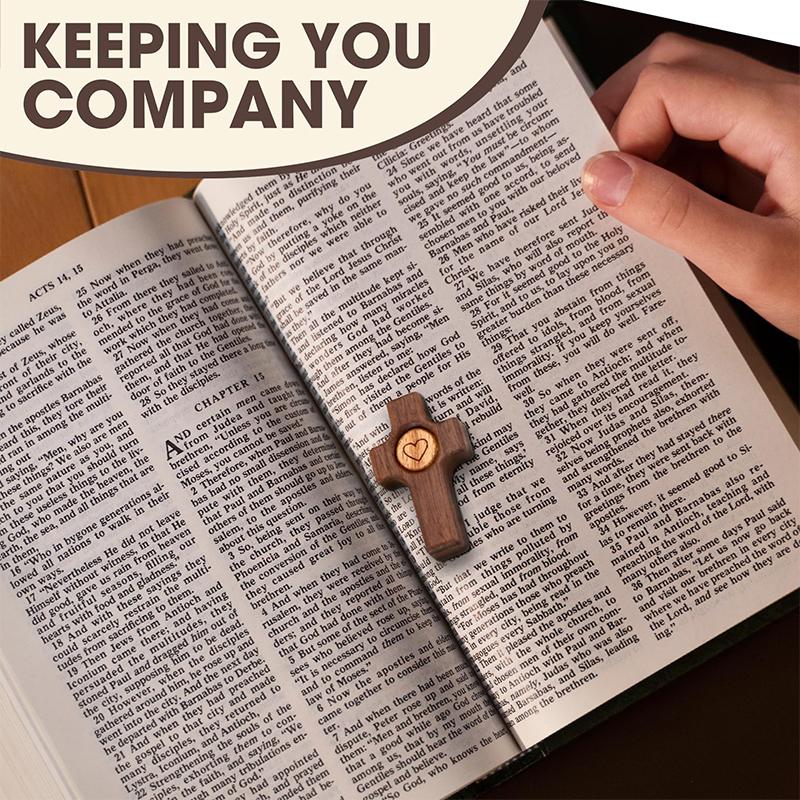 1/3Pcs Wooden Cross Finger Stress Relax Gifts Christians Fidget Cross My Heart Pocket Prayer Cross Spiritual Symbol Home Decor