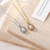 Fashionable Classic Charm Stainless Steel Imitation Pearl Chokers Necklace with Simple Design for Women