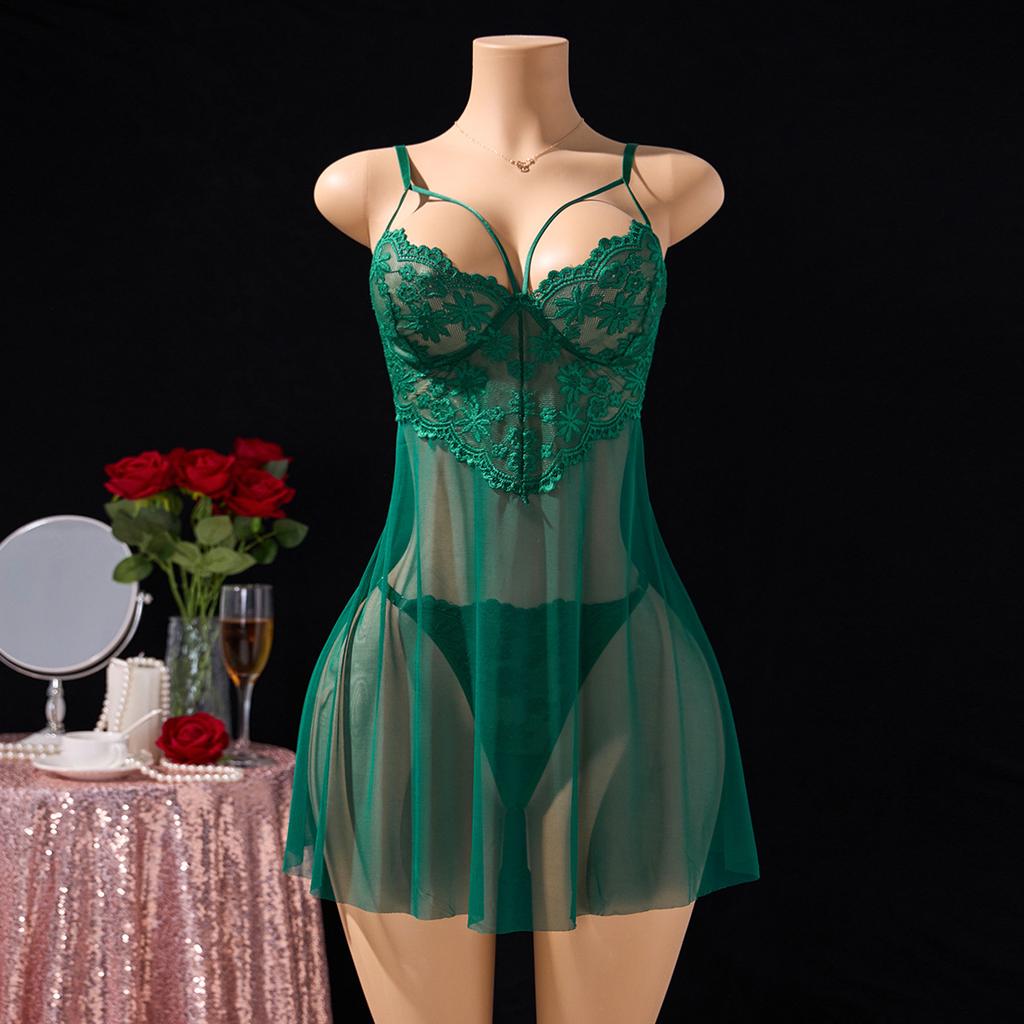 Sex suspender nightdress lace mesh seduction explosion premium flirting nightdress sexylingeries