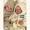 Panenka 19palcová Reborn Baby Doll Levi Twins Plyšová tělíčko Otevřené nebo zavřené oči Novorozená panenka 3D malovaná pokožka Viditelné žíly Figurky Hračky pro panenky pro děti