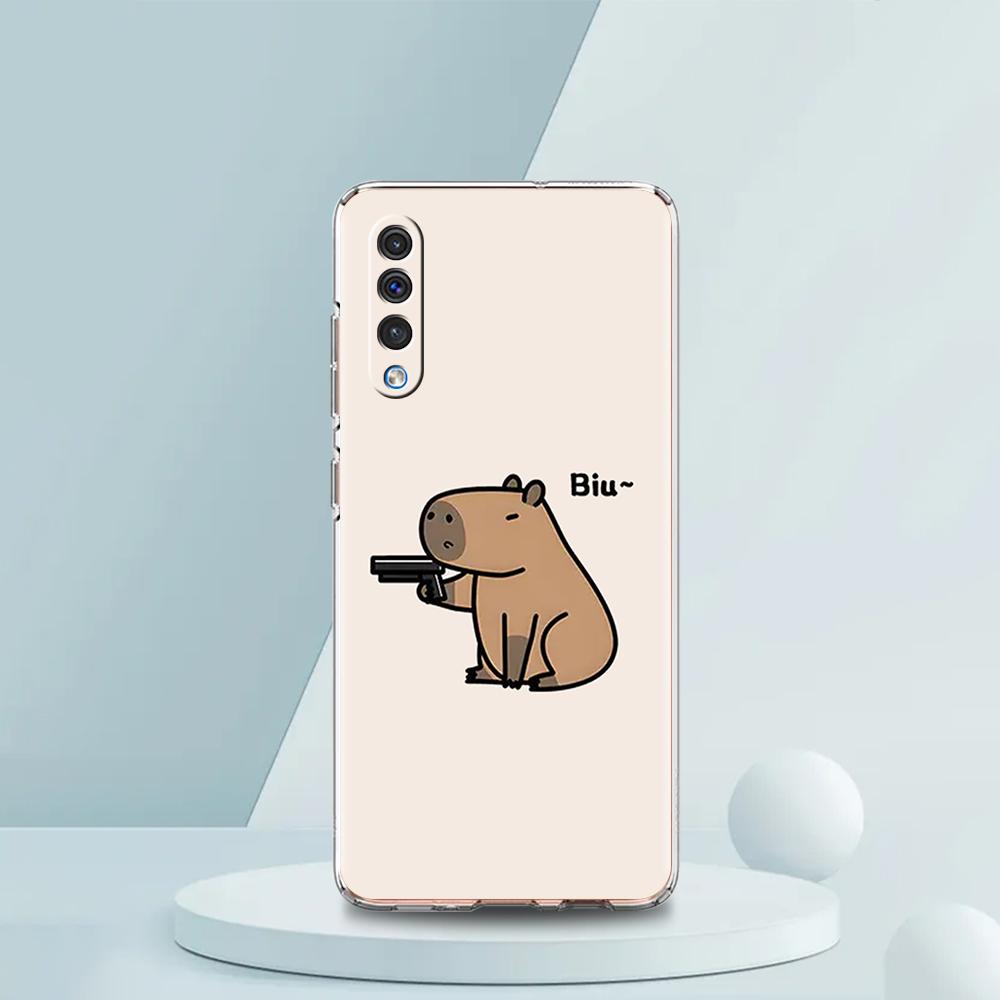 Cute Capybara Phone Case For Samsung A16 A14 A12 A22 A32 5G A34 A42 A52 A54 A50 A70 A72 A30 A40 A20E A10S A02S A04S A06 Cover