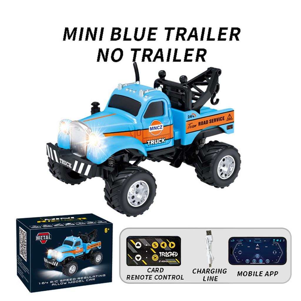 RC-Truck, RC-Sattelschlepper mit Anhänger, RC-Truck, Legierung im Maßstab 1/64, 2025 neuer RC-Truck, 2,4-GHz-Fernbedienung, als Geschenk für Kinder