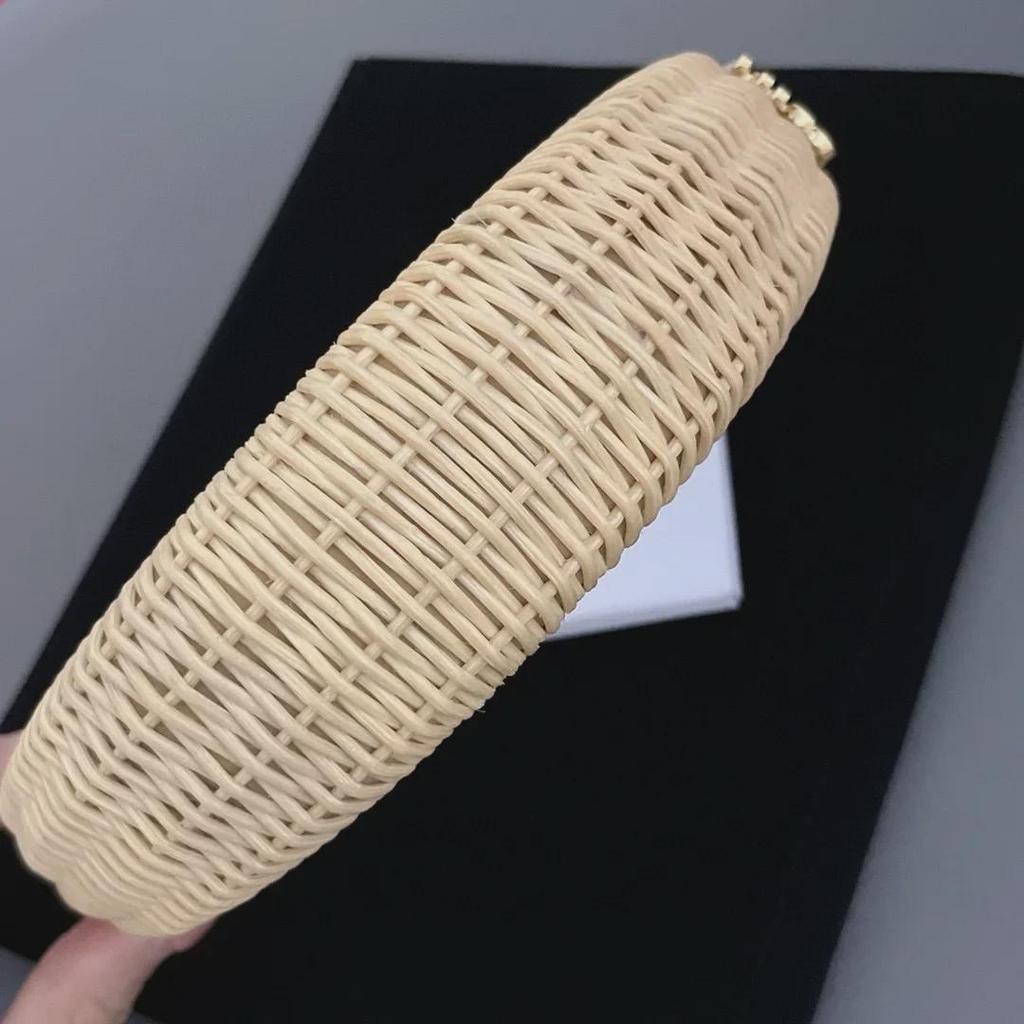 Retro Braided Bamboo Headband - Pure Handmade Summer Hair Accessory, Blogger Recommended