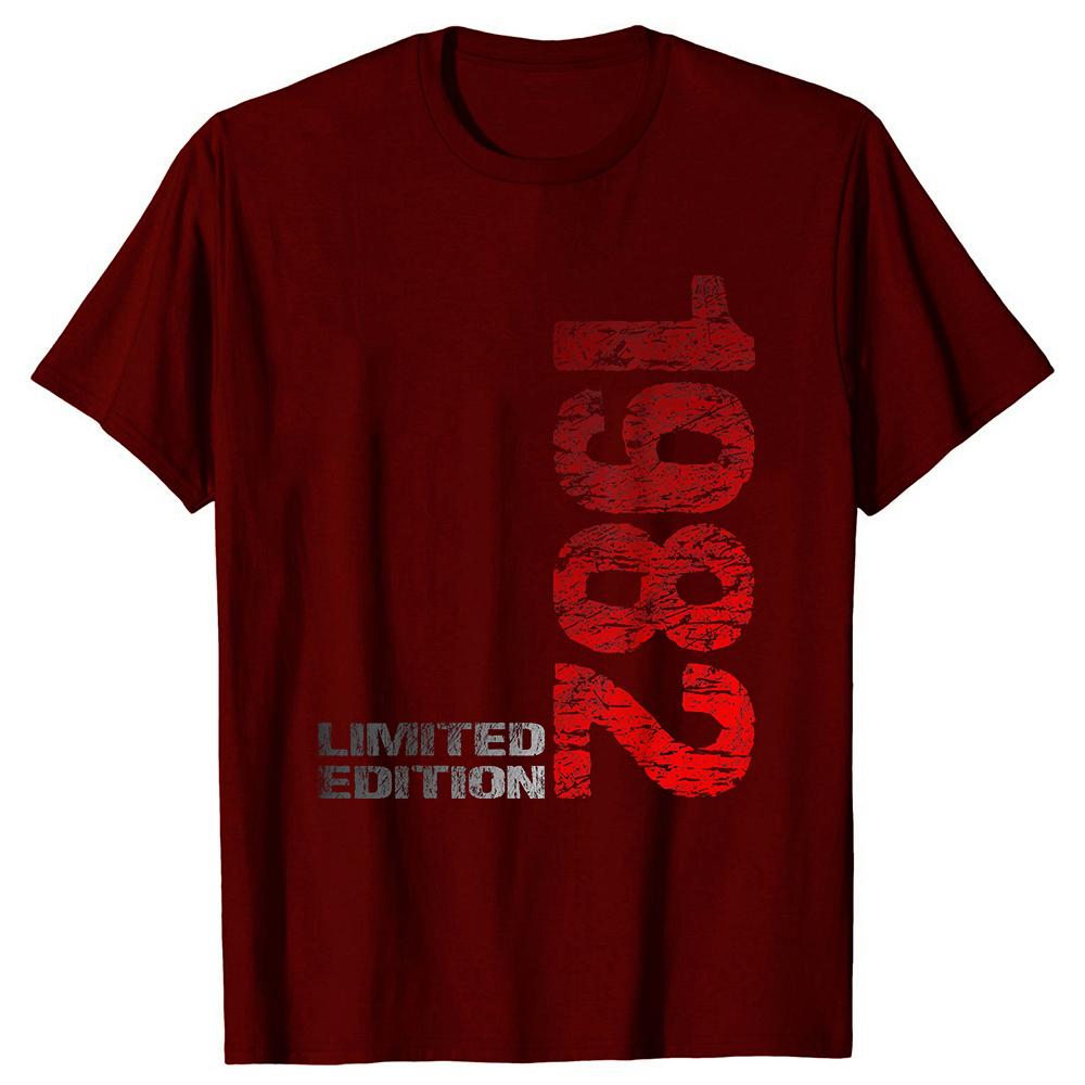 Limited Edition 1982 44th Birthday Born T Shirts Cotton Humor Streetwear Tee Shirt Short Sleeve Loose Clothing Unisex