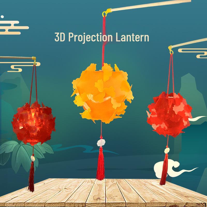 New Year Chinese-Style Handheld Lantern DIY Kit for Children Single Random