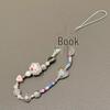 Stylish Cat Beaded Phone Lanyard for Women - Heart & Bow Design, Anti-Loss Strap, Cute Girlish Charm