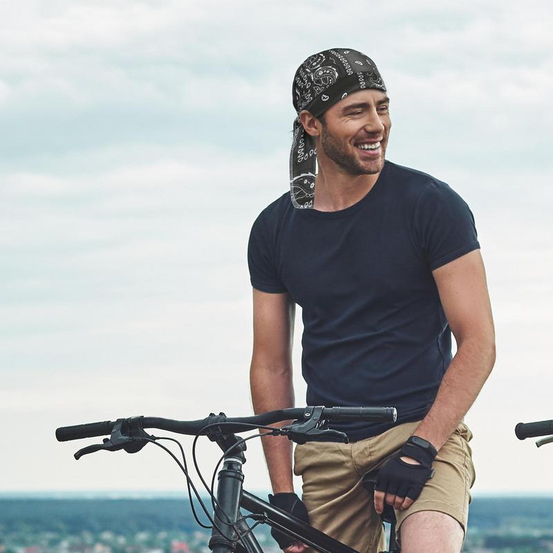 Mode Pirathatt Män Bomull Tryckt Solskydd Cykling Sommar Bandana Cashew Kvinnor Hatt Vår Hip-hop Huvudduk Pannband