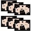 4/6pcs Set Placemats, Fun Cute Cat Simple Pattern Placemats, Table Decor Placemats and Coasters, Party Decor Placemats, Home Decor Placemats, Dinner